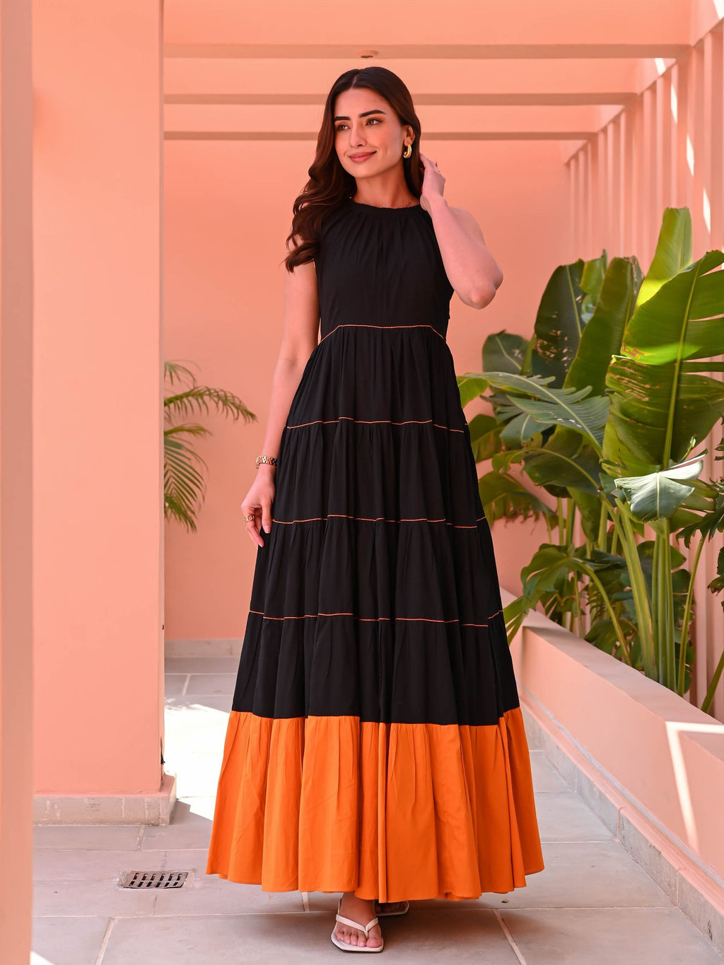 Boshon Black Fiesta Cotton Dress