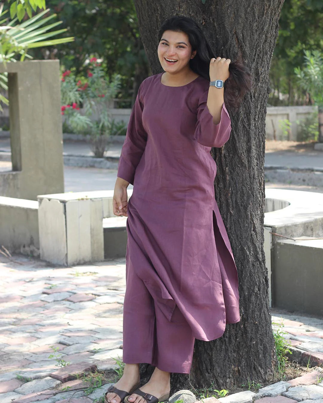 Plum Premium Cotton Kurta Set – 2-Piece