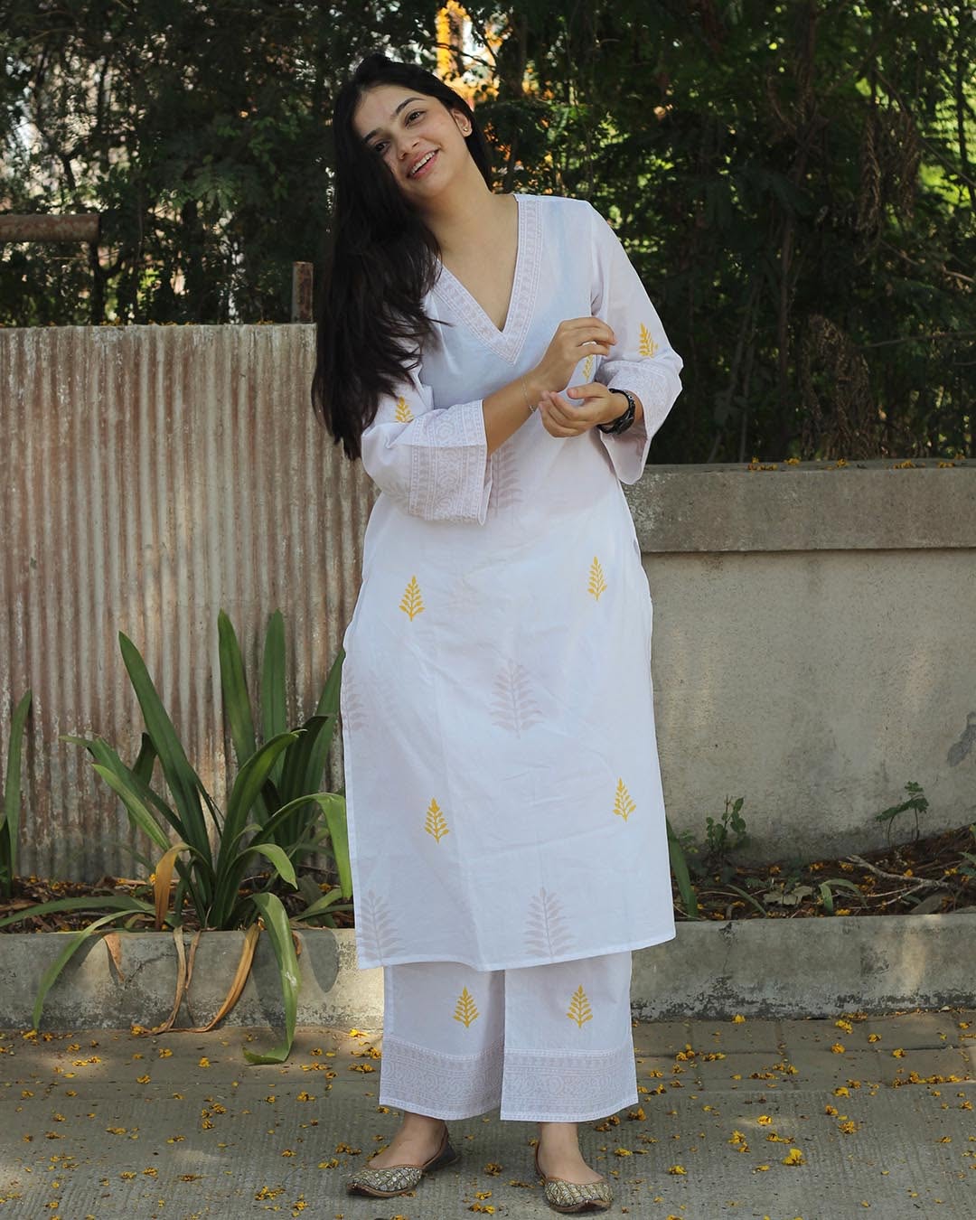 Sunkissed Harmony Handblock Kurta Set – Set of 2