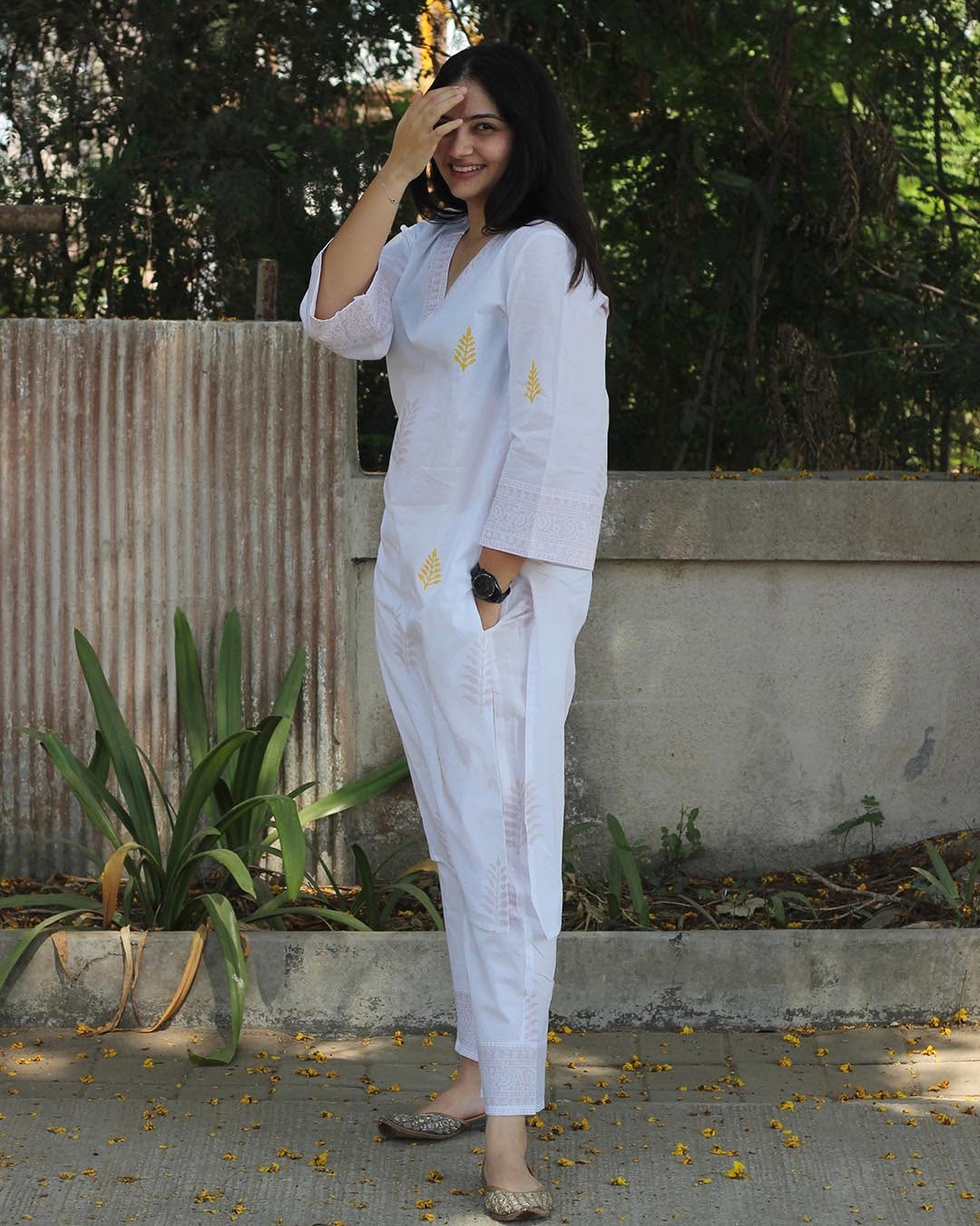 Sunkissed Harmony Handblock Kurta Set – Set of 2