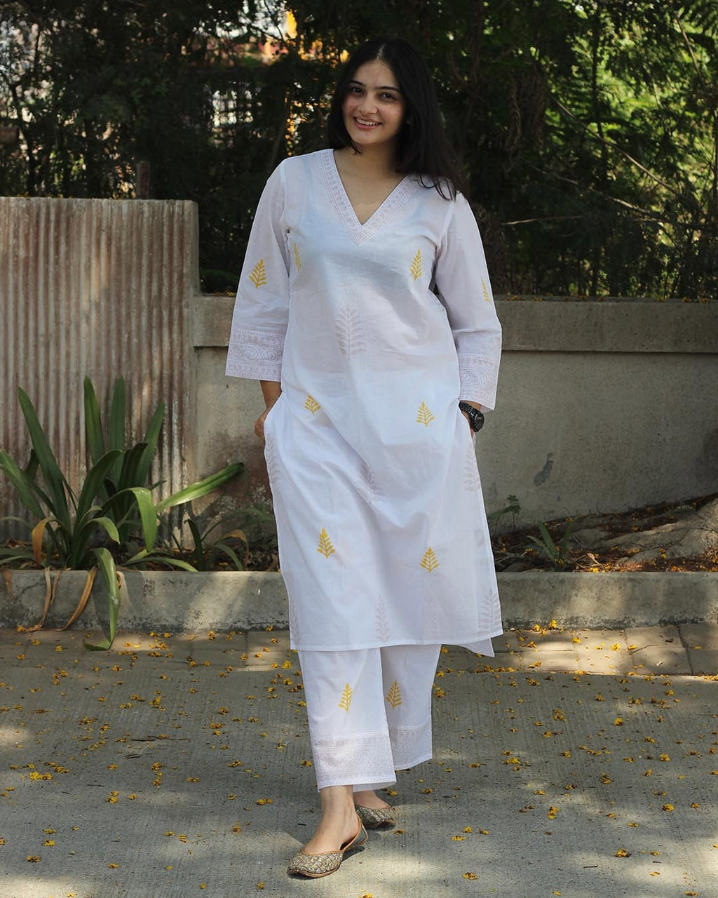 Sunkissed Harmony Handblock Kurta Set – Set of 2