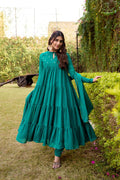 Hand Embroidery Anarkali Suit Set