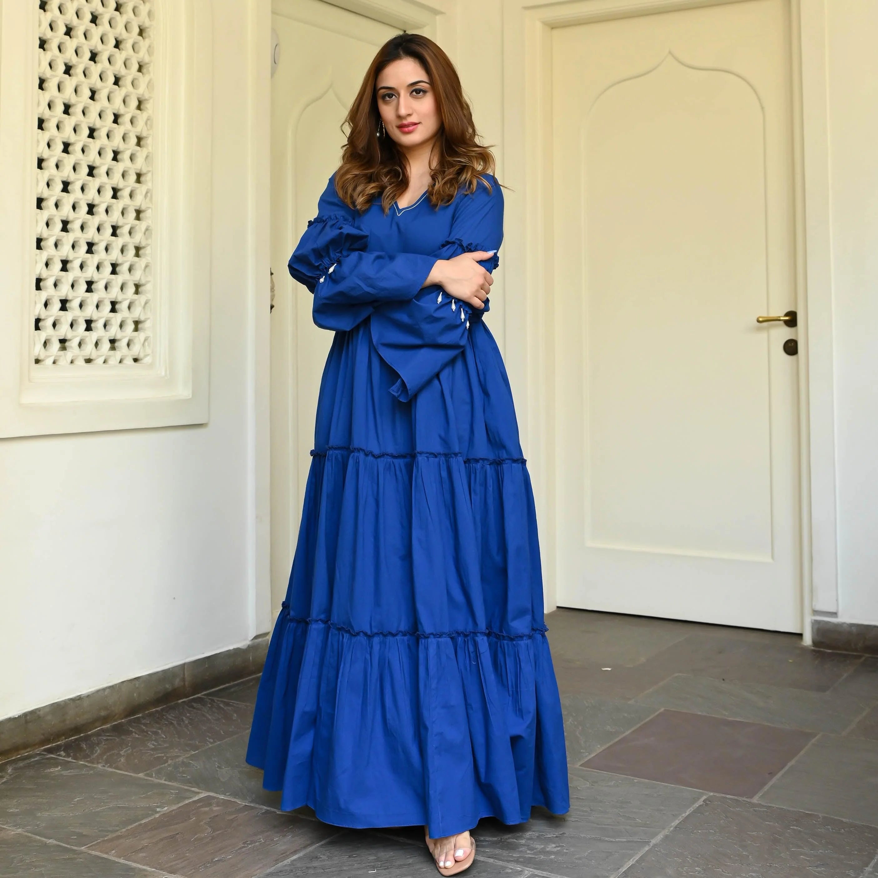 Boshon Lapis Blue Cotton Dress