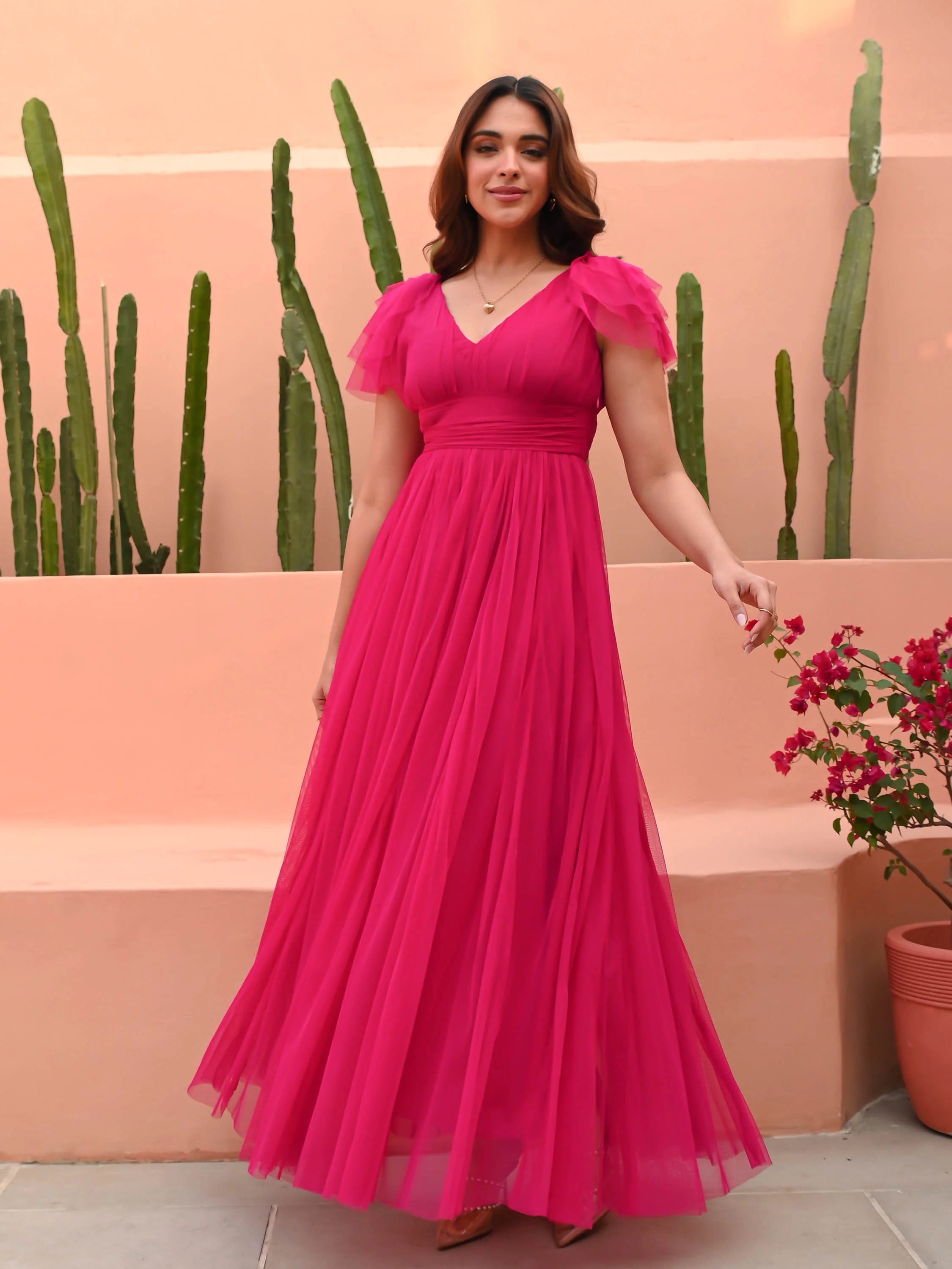 Boshon Hot Pink Gown