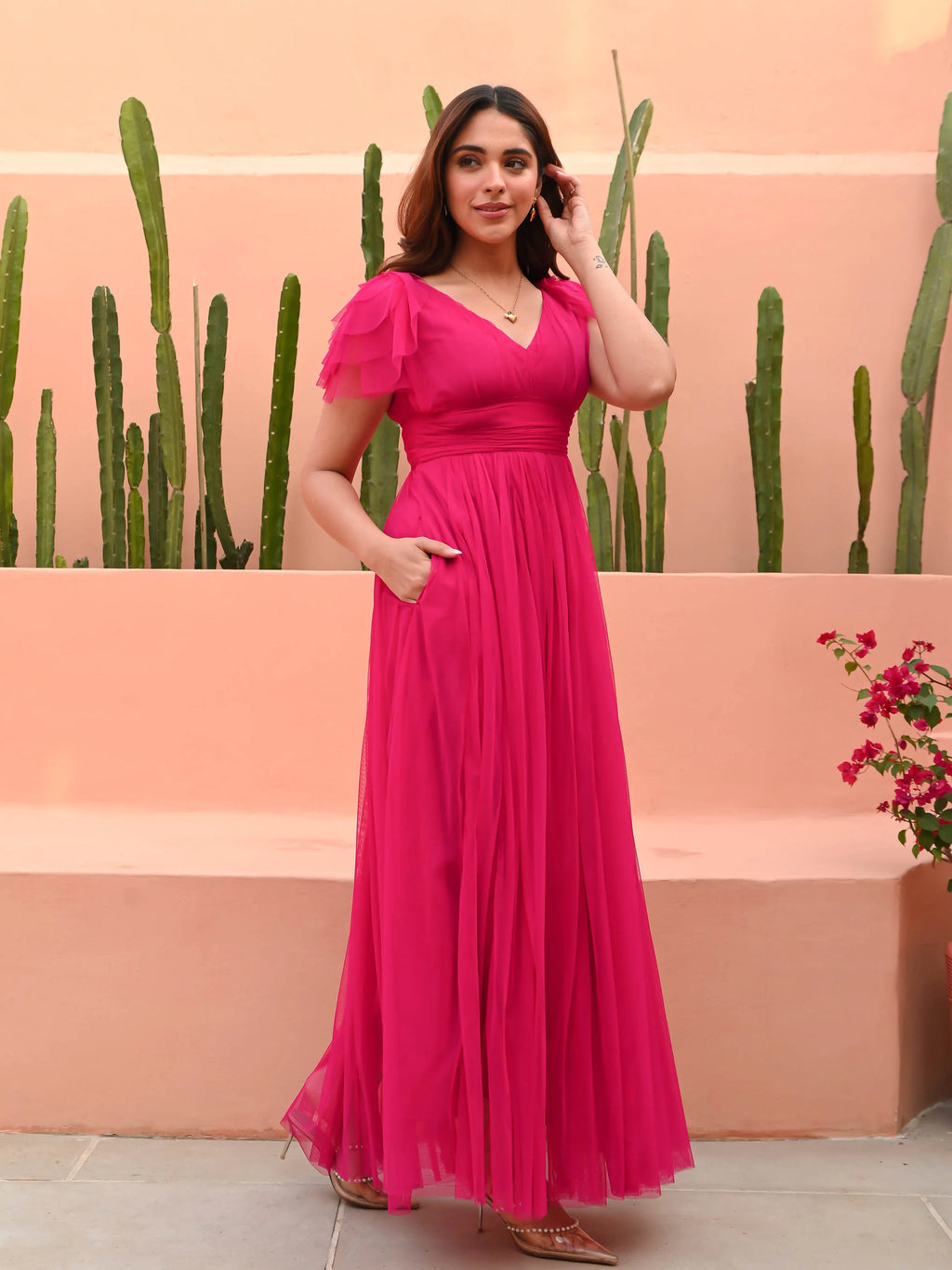 Boshon Hot Pink Gown