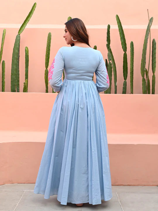 Boshon Hand Embroidery Dreamy Cotton Dress