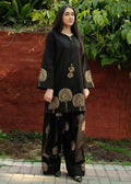 Black Block Print Kurta Set