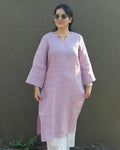 Ruh Premium Cotton Kurta Set – Light Lavender