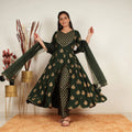 Emerald Grace Printed Anarkali Set