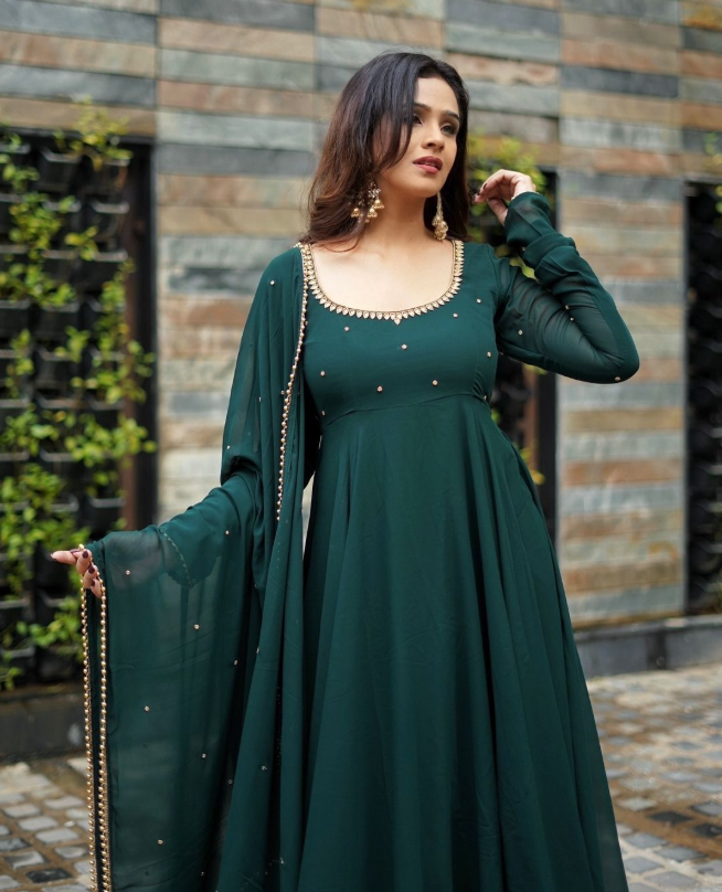Boshon Georgette Embroidery Gown