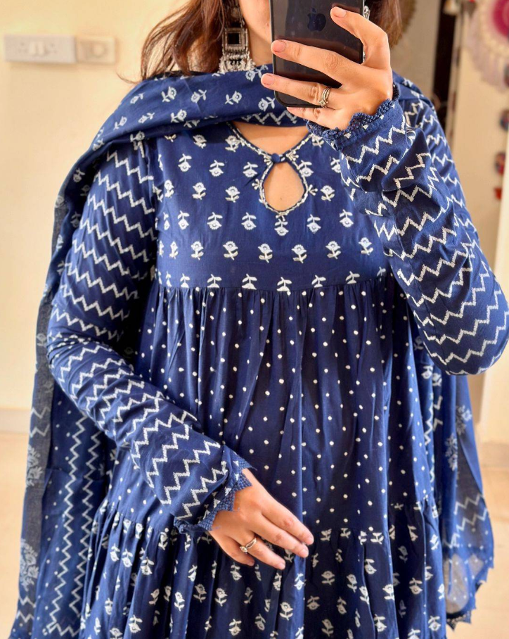 Tara Full Sleeves Heavy Ghera Anarkali Dress