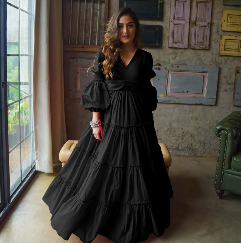 Boshon Amara Belt Maxi Multicolor Cotton Dress