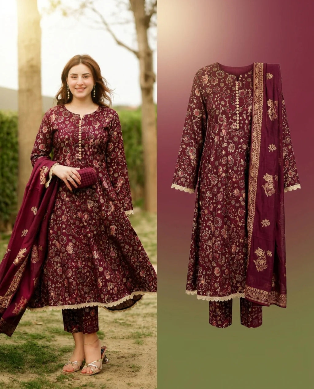 Kashish Cotton Screen Printed Dress