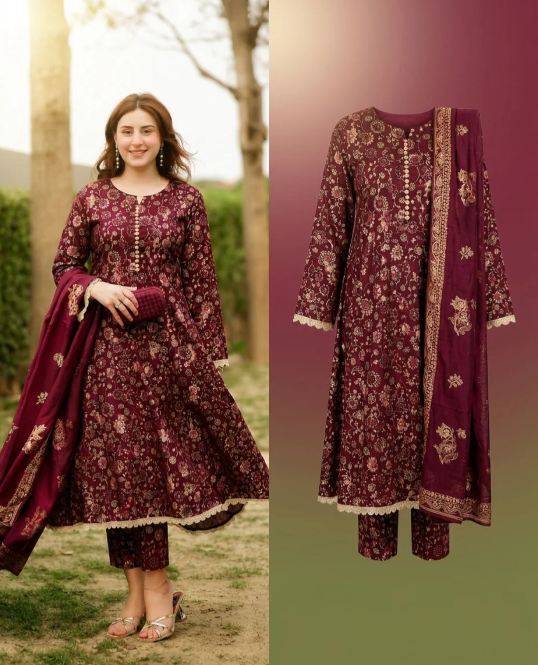 Kashish Cotton Screen Printed Dress